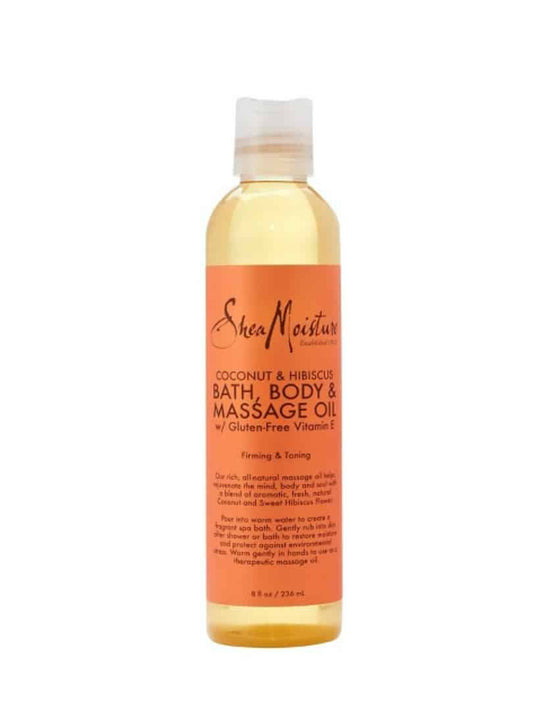 Shea Moisture Coconut and Hibiscus Bath, Body and Massage Oil (8oz)