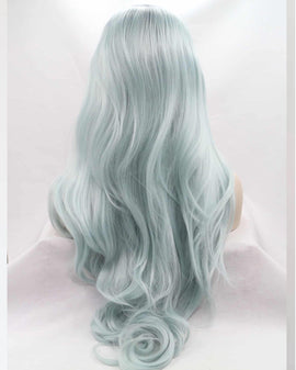Front Lace Synthetic Ombre Wig 1b/Mint Model