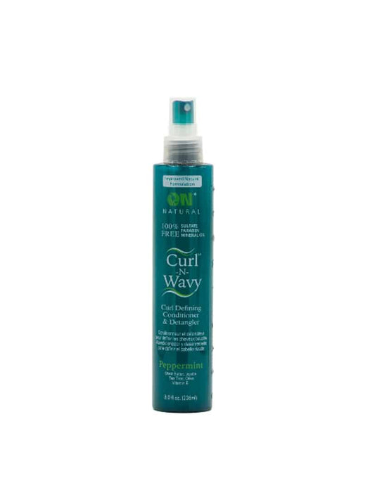 On Natural Curl-n-wavy Curl Defining Conditioner & Detangler [Peppermint] 8oz