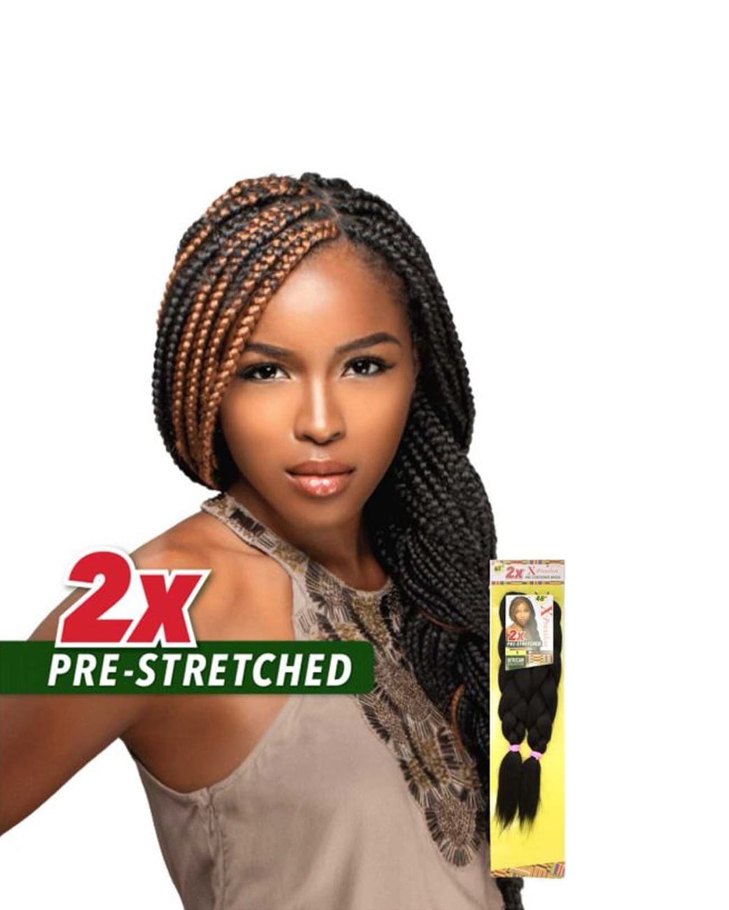 Sensationnel African Collection 2X X-pression Pre-stretched Braid 48″