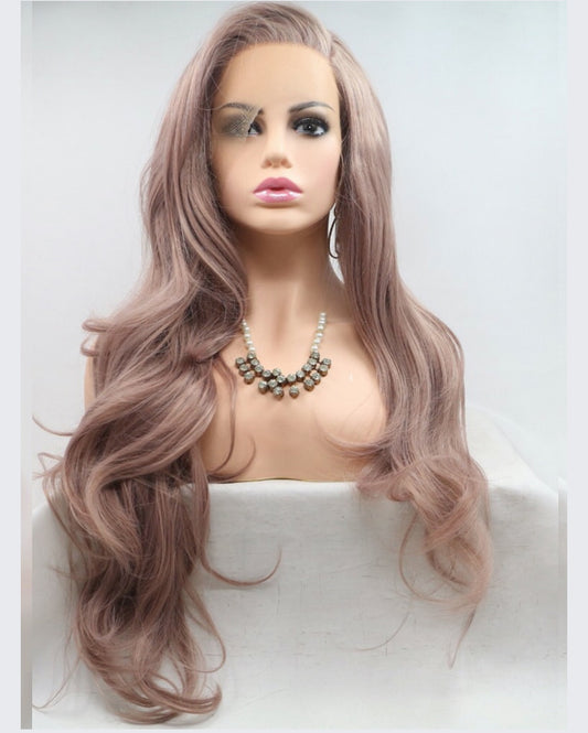 Synthetic Front Lace Wig Wavy – Heat Resistant